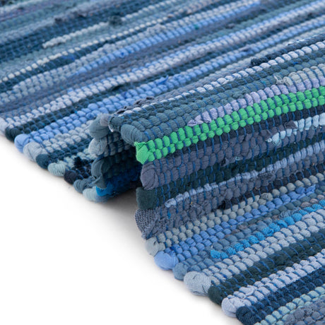 Navy Blue 2' 2 x 3' Chindi Cotton Rectangle Area Rug Interior Design Home Decor Carpet Mat for Sale at Rug Engine