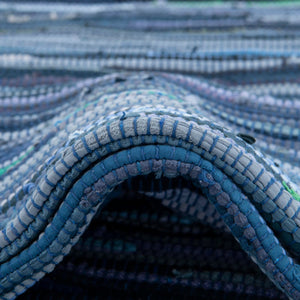Navy Blue 2' 2 x 7' Chindi Cotton Runner Rug