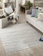 Gray 9' x 12' Chindi Cotton Rectangle Rug