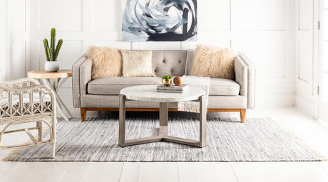 Gray 9' x 12' Chindi Cotton Rectangle Area Rug Interior Design Home Decor Carpet Mat for Sale at Rug Engine