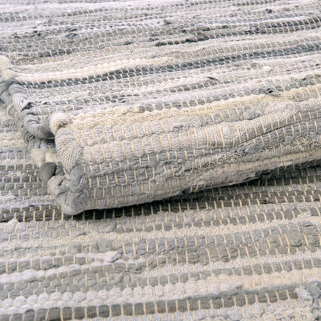 Gray 9' x 12' Chindi Cotton Rectangle Area Rug Interior Design Home Decor Carpet Mat for Sale at Rug Engine