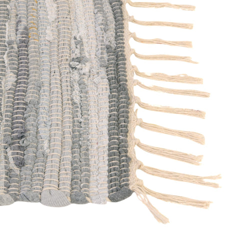 Gray 9' x 12' Chindi Cotton Rectangle Area Rug Interior Design Home Decor Carpet Mat for Sale at Rug Engine