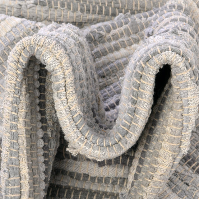 Gray 9' x 12' Chindi Cotton Rectangle Rug