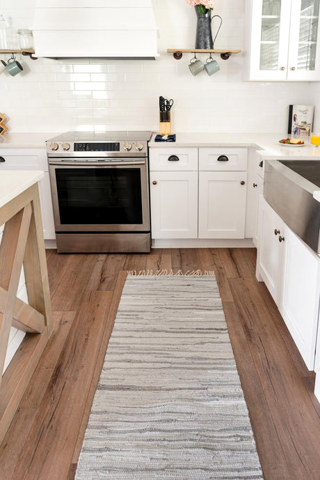 Gray 2' 7 x 9' 10 Chindi Cotton Runner Area Rug Interior Design Home Decor Carpet Mat for Sale at Rug Engine