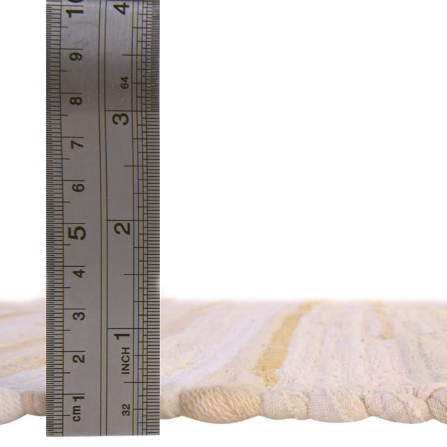 Beige 4' x 6' Chindi Cotton Rectangle Rug