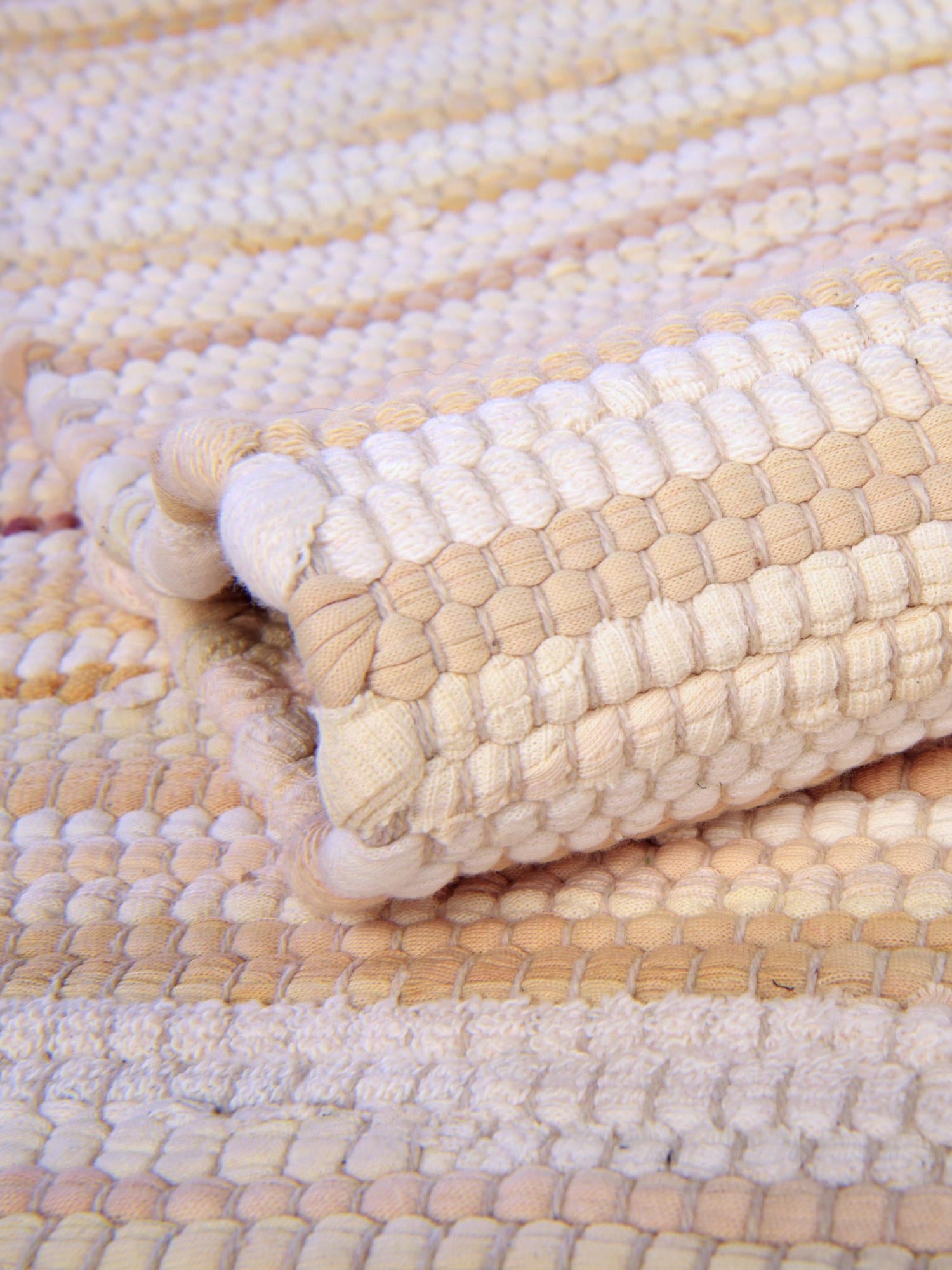 Beige 4' x 6' Chindi Cotton Rectangle Area Rug Discounted Clearance Final Sale Interior Design Home Decor Carpet Mat for Sale at Rug Engine