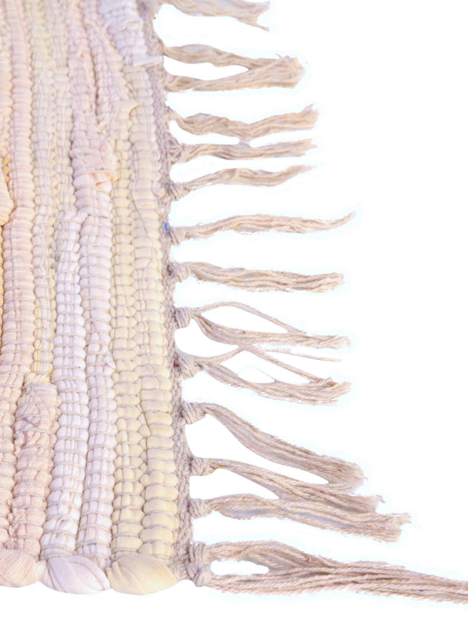 Beige 4' x 6' Chindi Cotton Rectangle Area Rug Discounted Clearance Final Sale Interior Design Home Decor Carpet Mat for Sale at Rug Engine