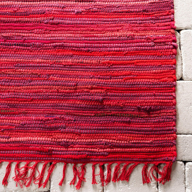 Red 9' x 12' Chindi Cotton Rectangle Rug