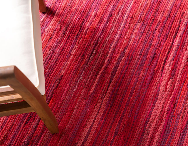 Red 3' x 10' Chindi Cotton Runner Rug
