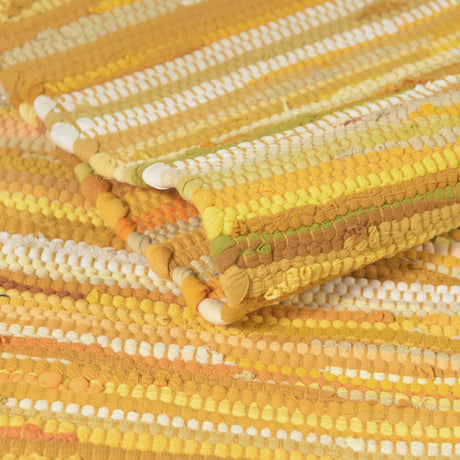 Yellow 9' x 12' Chindi Cotton Rectangle Area Rug Interior Design Home Decor Carpet Mat for Sale at Rug Engine