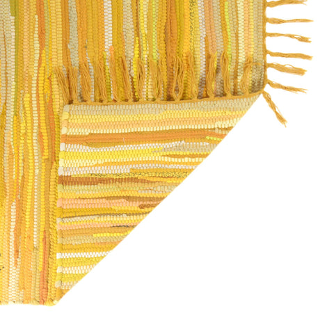 Yellow 9' x 12' Chindi Cotton Rectangle Area Rug Interior Design Home Decor Carpet Mat for Sale at Rug Engine