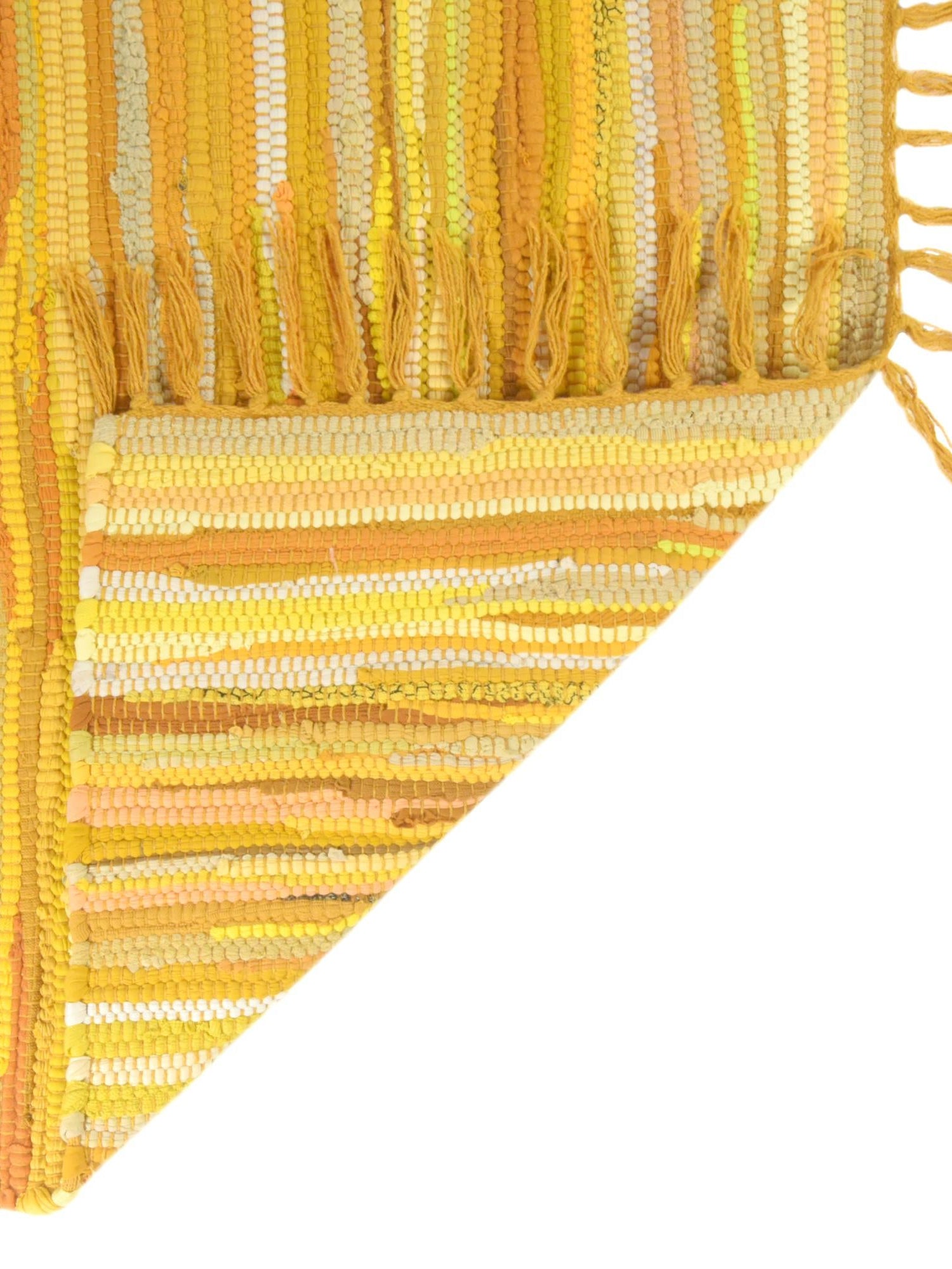 Yellow 2' 2 x 3' Chindi Cotton Rectangle Area Rug Interior Design Home Decor Carpet Mat for Sale at Rug Engine