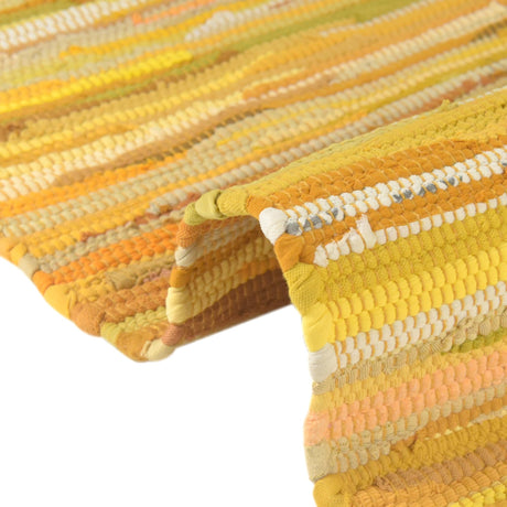 Yellow 2' 2 x 3' Chindi Cotton Rectangle Area Rug Interior Design Home Decor Carpet Mat for Sale at Rug Engine