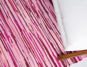 Pink 8' x 10' Chindi Cotton Rectangle Rug