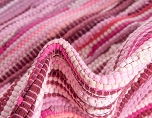 Pink 8' x 10' Chindi Cotton Rectangle Rug