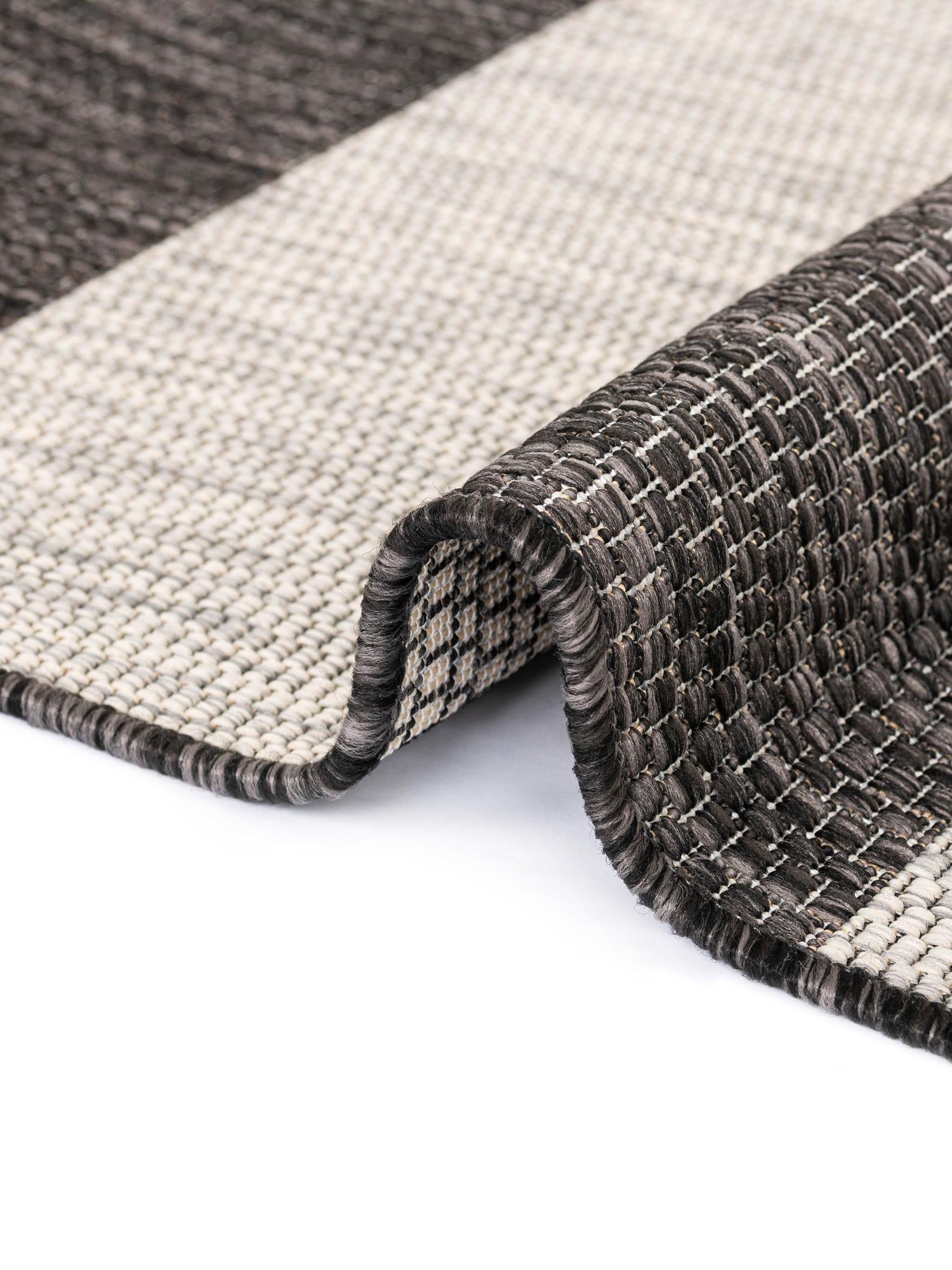 Charcoal Gray 4' 1 x 6' 1 Outdoor Striped Rectangle Area Rug Weather Resistant for Patio, Deck, Terrace, Balcony, Porch Geometric Pattern Waterproof Carpet for Sale at Rug Engine