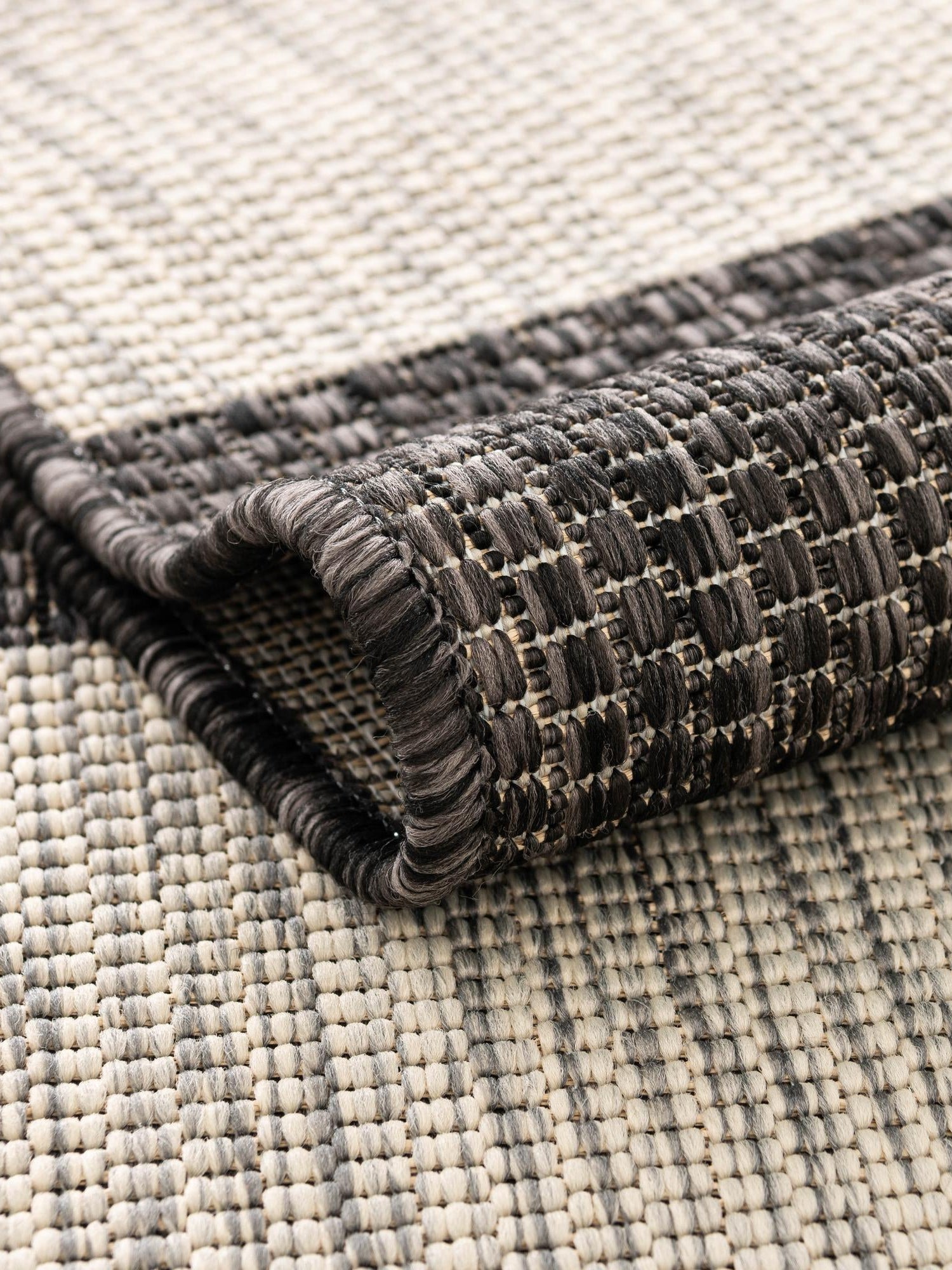 Charcoal Gray 13' 1 x 13' 1 Outdoor Striped Round Area Rug Weather Resistant for Patio, Deck, Terrace, Balcony, Porch Geometric Pattern Waterproof Carpet for Sale at Rug Engine