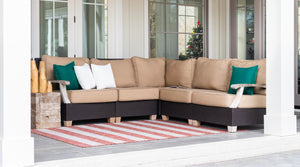 Rust Red 2' x 6' 1 Outdoor Striped Runner Area Rug Weather Resistant for Patio, Deck, Terrace, Balcony, Porch