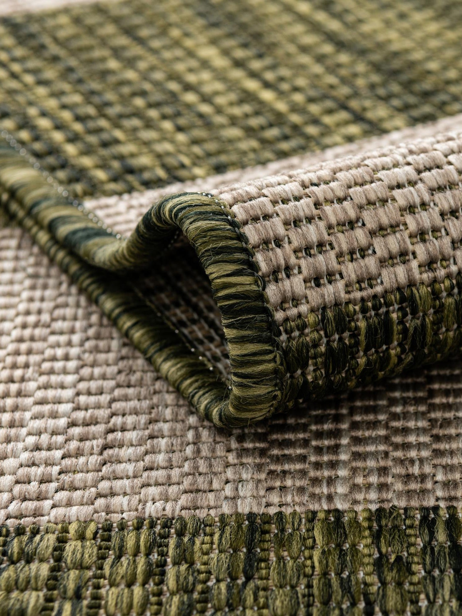Green 6' 1 x 6' 1 Outdoor Striped Round Area Rug Weather Resistant for Patio, Deck, Terrace, Balcony, Porch Geometric Pattern Waterproof Carpet for Sale at Rug Engine