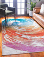 Multicolor 1' 8 x 1' 8 Open Hearts Sample Area Rug 100% Polypropylene Colorful Vivid Modern Abstract Carpet for Interior Home Decor for Sale at Rug Engine