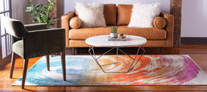 Multicolor 4' x 6' Open Hearts Rectangle Area Rug 100% Polypropylene Colorful Vivid Modern Abstract Carpet for Interior Home Decor for Sale at Rug Engine