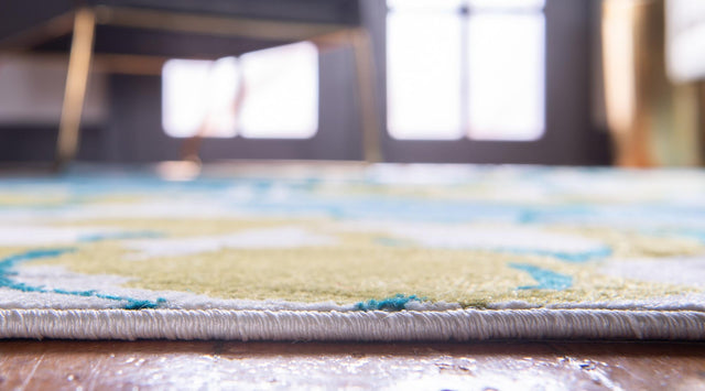 Light Blue 2' x 6' Open Hearts Runner Area Rug 100% Polypropylene Colorful Vivid Modern Abstract Carpet for Interior Home Decor for Sale at Rug Engine