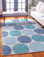 Turquoise 1' 8 x 1' 8 Open Hearts Sample Area Rug 100% Polypropylene Colorful Vivid Modern Abstract Carpet for Interior Home Decor for Sale at Rug Engine