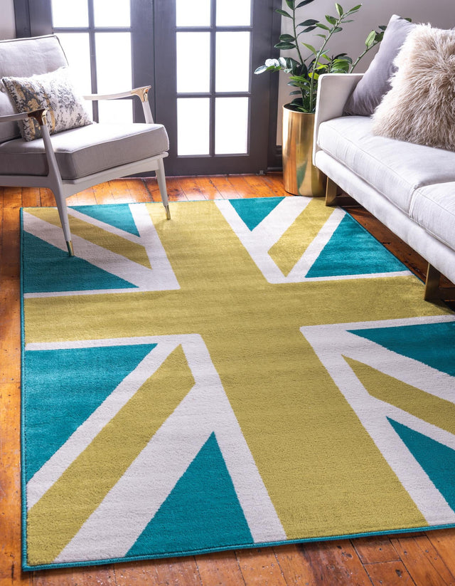 Green 1' 8 x 1' 8 Open Hearts Sample Area Rug 100% Polypropylene Colorful Vivid Modern Abstract Carpet for Interior Home Decor for Sale at Rug Engine