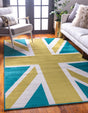 Green 1' 8 x 1' 8 Open Hearts Sample Area Rug 100% Polypropylene Colorful Vivid Modern Abstract Carpet for Interior Home Decor for Sale at Rug Engine