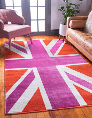 Pink 1' 8 x 1' 8 Open Hearts Sample Area Rug 100% Polypropylene Colorful Vivid Modern Abstract Carpet for Interior Home Decor for Sale at Rug Engine