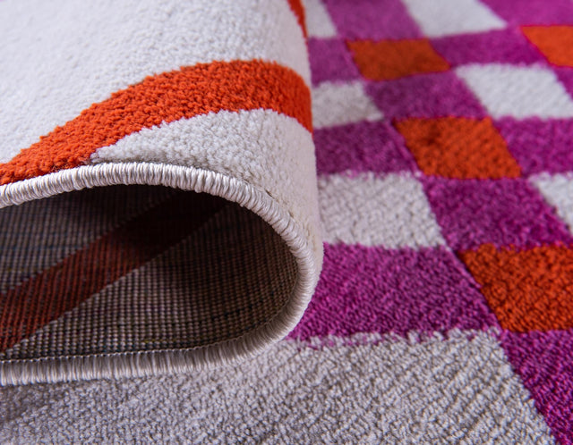 White 5' 1 x 8' Open Hearts Rectangle Area Rug 100% Polypropylene Colorful Vivid Modern Abstract Carpet for Interior Home Decor for Sale at Rug Engine