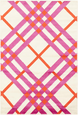 White 4' 1 x 6' 1 Open Hearts Rectangle Area Rug 100% Polypropylene Colorful Vivid Modern Abstract Carpet for Interior Home Decor for Sale at Rug Engine
