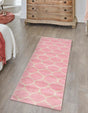 Light Pink 2' x 6' 1 Trellis Frieze Runner Area Rug Geometric Modern Unique Stain Resistant Easy Clean Carpet for Living, Dining, Bedrooms, Office for Sale at Rug Engine