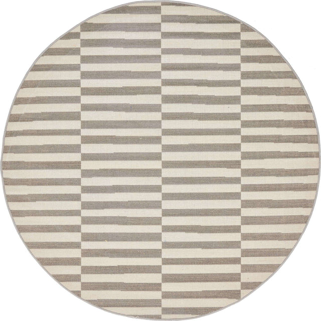 Dark Gray 3' 7 x 3' 7 Williamsburg Round Area Rug 100% Polypropylene With Cotton Backing Durable Easy Clean Stain Resistant Carpet for Sale at Rug Engine