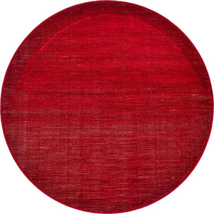Burgundy 3' 7 x 3' 7 Williamsburg Round Area Rug 100% Polypropylene With Cotton Backing Durable Easy Clean Stain Resistant Carpet for Sale at Rug Engine