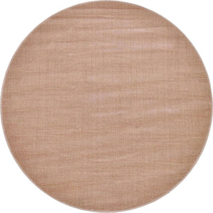 Light Brown 3' 7 x 3' 7 Williamsburg Round Area Rug 100% Polypropylene With Cotton Backing Durable Easy Clean Stain Resistant Carpet for Sale at Rug Engine