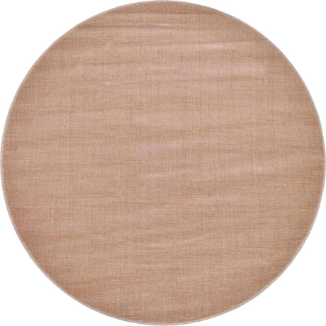 Light Brown 3' 7 x 3' 7 Williamsburg Round Area Rug 100% Polypropylene With Cotton Backing Durable Easy Clean Stain Resistant Carpet for Sale at Rug Engine