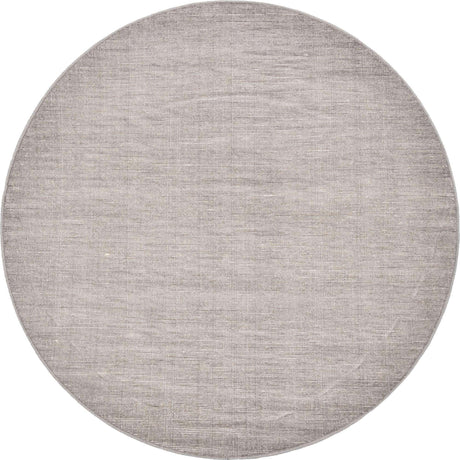 Gray 3' 7 x 3' 7 Williamsburg Round Area Rug 100% Polypropylene With Cotton Backing Durable Easy Clean Stain Resistant Carpet for Sale at Rug Engine