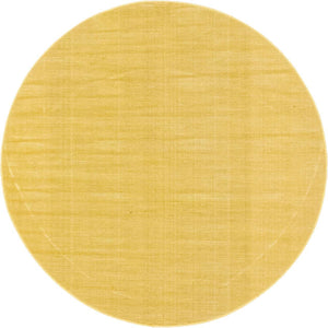 Gold 3' 7 x 3' 7 Williamsburg Round Area Rug 100% Polypropylene With Cotton Backing Durable Easy Clean Stain Resistant Carpet for Sale at Rug Engine