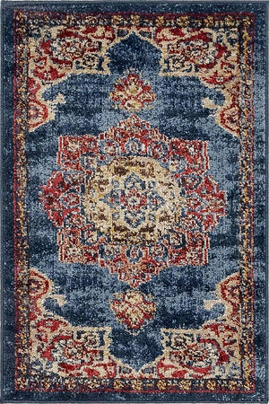 Dark Blue 2' 2 x 3' 1 Utopia Rectangle Area Rug Traditional Vintage Persian Inspired Vivid Color Durable Carpet for Unique Interiors for Sale at Rug Engine