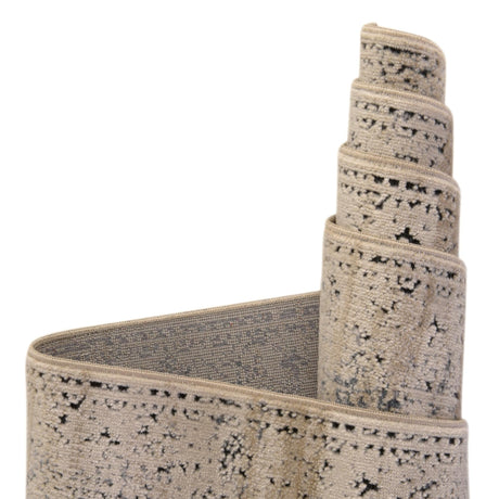 Dark Blue 5' 3 x 5' 3 Chateau Round Area Rug 85% Polypropylene & 15% Chenille With Cotton Backing Traditional Vintage Distressed Carpet for Classical Interior Design Decorating for Sale at Rug Engine