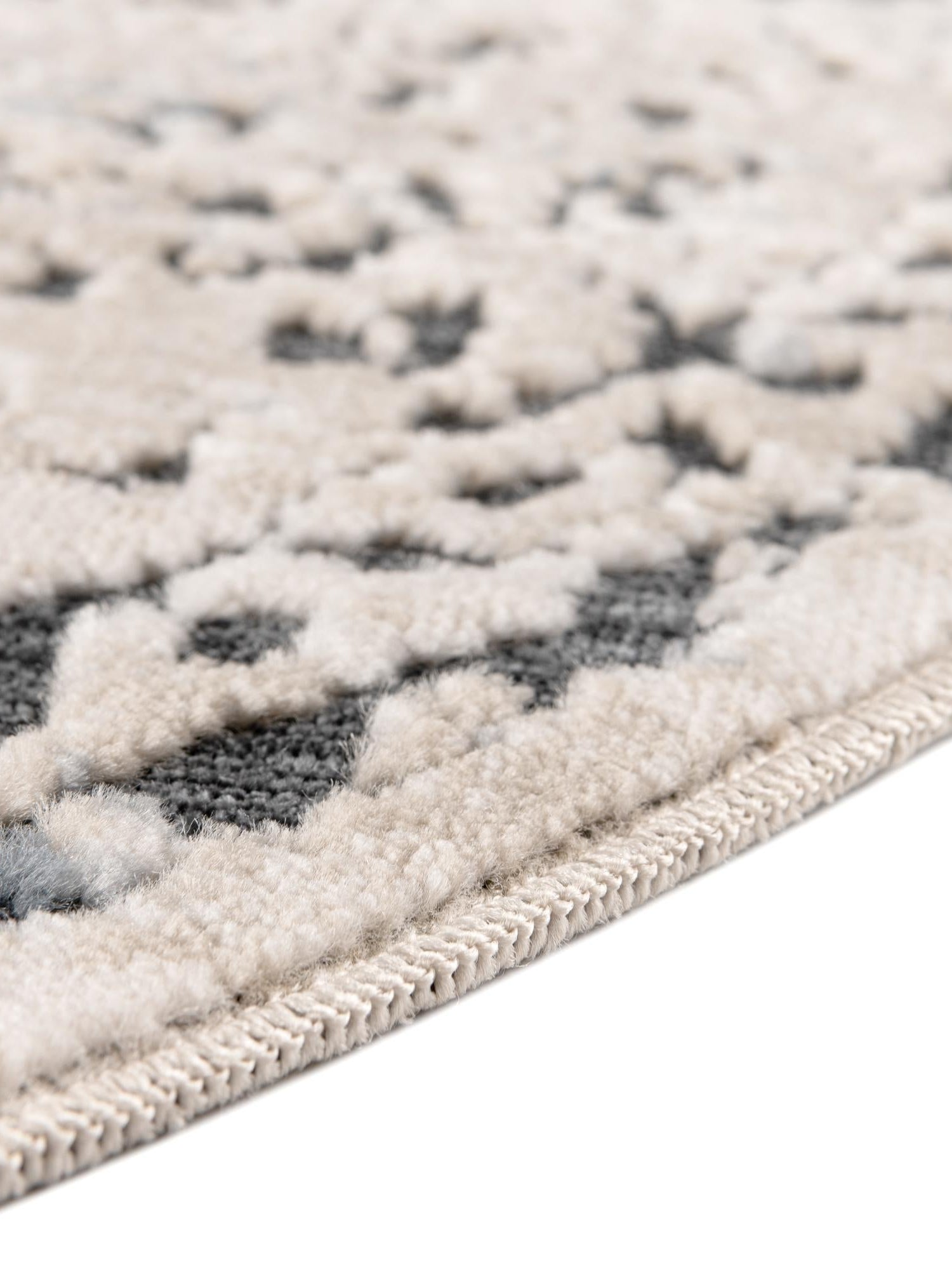 Dark Blue 3' 1 x 3' 1 Chateau Round Area Rug 85% Polypropylene & 15% Chenille With Cotton Backing Traditional Vintage Distressed Carpet for Classical Interior Design Decorating for Sale at Rug Engine