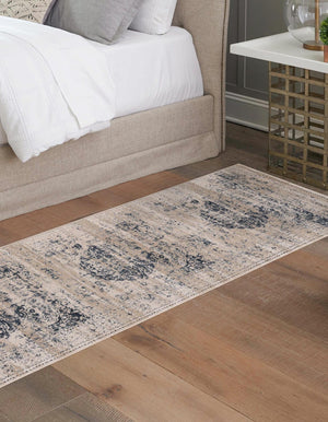 Dark Blue 3' x 13' 1 Chateau Runner Rug