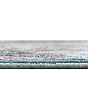 Blue 5' 1 x 5' 1 Narenj Round Area Rug 85% Polypropylene & 15% Polyester Traditional Classic Carpet for Living, Dining, Bedrooms, Office for Sale at Rug Engine