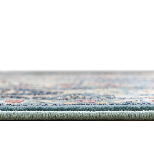 Blue 5' 1 x 5' 1 Narenj Round Area Rug 85% Polypropylene & 15% Polyester Traditional Classic Carpet for Living, Dining, Bedrooms, Office for Sale at Rug Engine