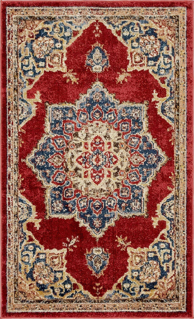 Burgundy 3' 3 x 5' 3 Utopia Rectangle Area Rug Traditional Vintage Persian Inspired Vivid Color Durable Carpet for Unique Interiors for Sale at Rug Engine