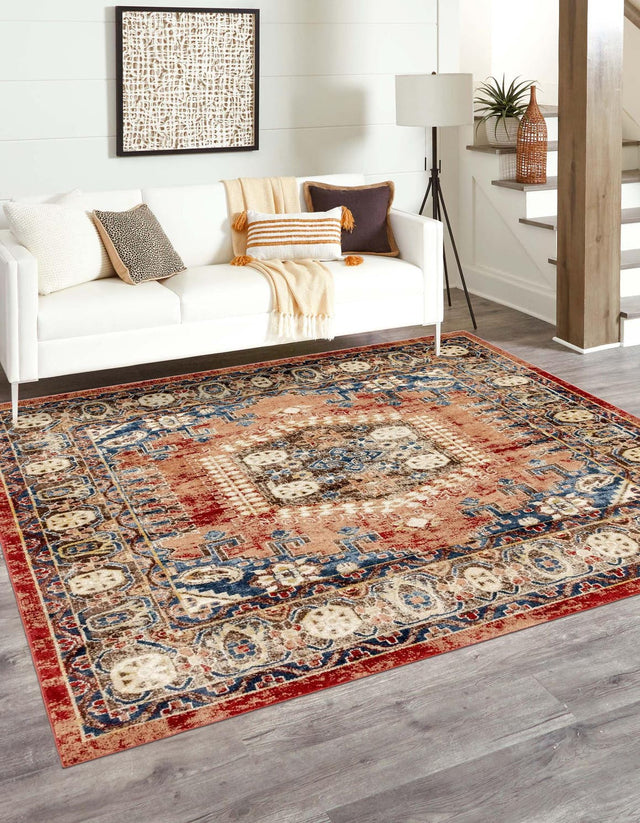 Terracotta 6' 1 x 6' 1 Utopia Square Area Rug Traditional Vintage Persian Inspired Vivid Color Durable Carpet for Unique Interiors for Sale at Rug Engine