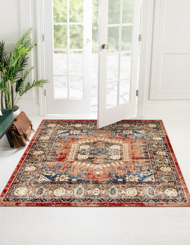 Terracotta 6' 1 x 6' 1 Utopia Square Area Rug Traditional Vintage Persian Inspired Vivid Color Durable Carpet for Unique Interiors for Sale at Rug Engine