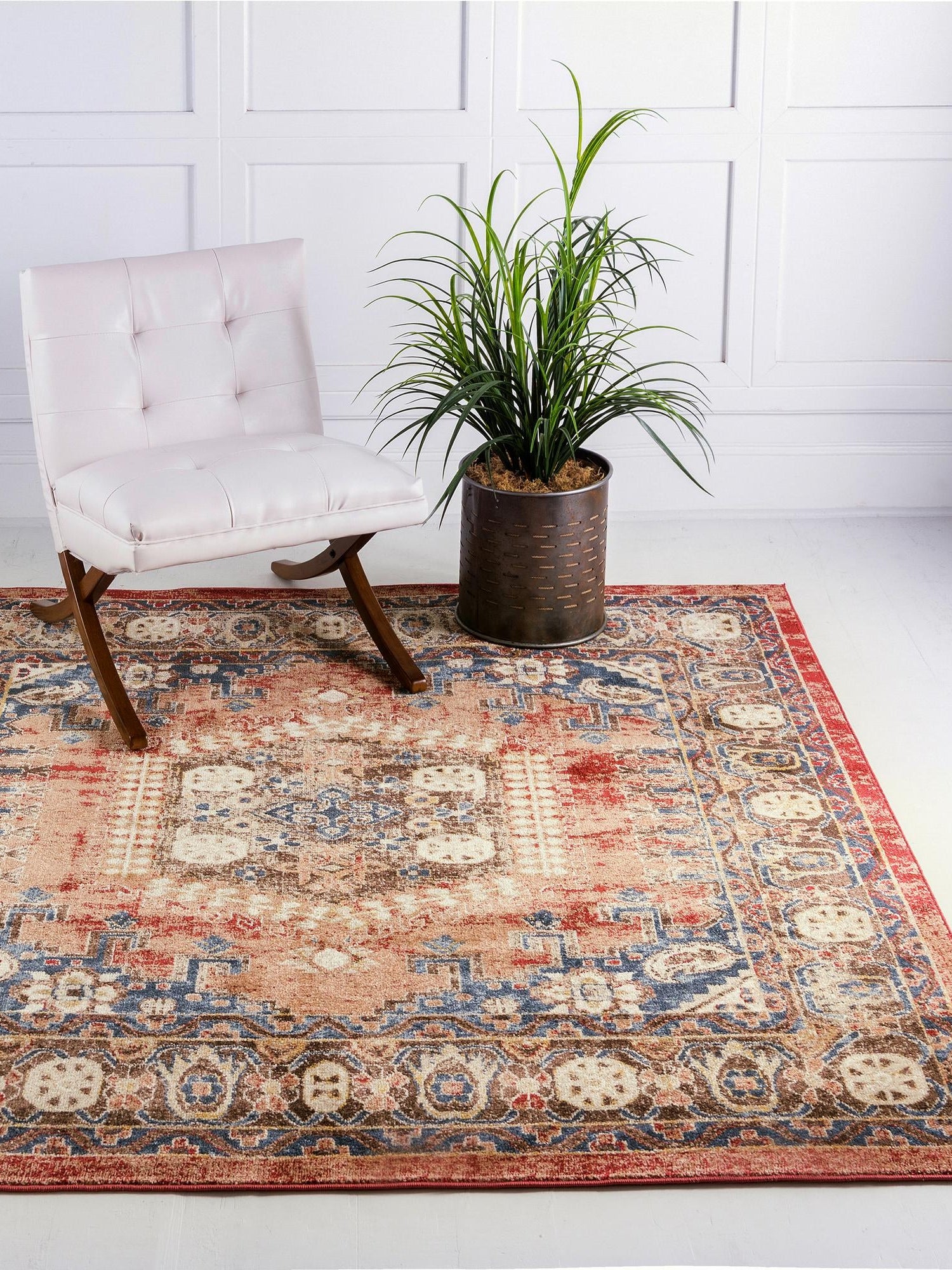 Terracotta 6' 1 x 6' 1 Utopia Square Area Rug Traditional Vintage Persian Inspired Vivid Color Durable Carpet for Unique Interiors for Sale at Rug Engine