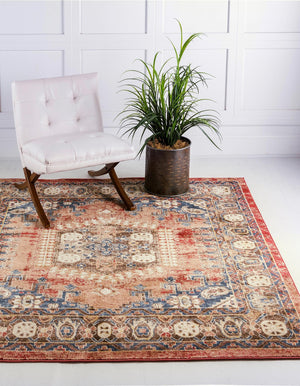 Terracotta 6' 1 x 6' 1 Utopia Square Area Rug Traditional Vintage Persian Inspired Vivid Color Durable Carpet for Unique Interiors for Sale at Rug Engine
